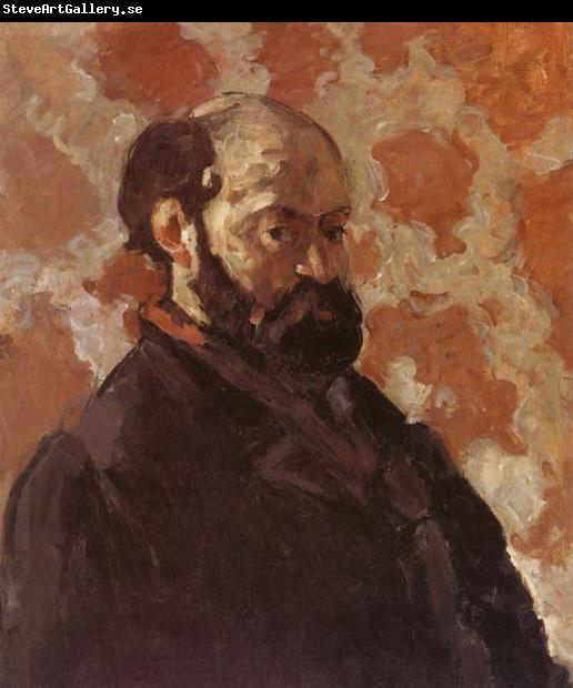 Paul Cezanne Self-Portrait on Rose Background